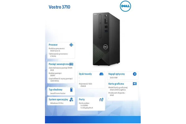 DELL Vostro 3710 Intel Core i5 8GB DDR4 250GB SSD Windows 11 Professional