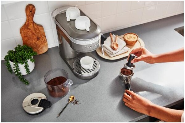 Ekspres KitchenAid Artisan 5KES6503EMS kolbowy srebrno-szary