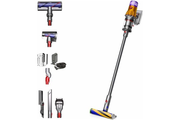 Odkurzacz DYSON V12 Absolute Detect Slim pionowy z pojemnikiem żółto-szary