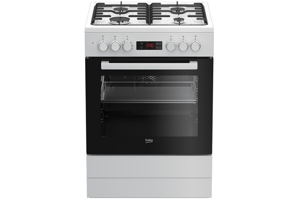 Kuchnia Beko FSMT62321DWSS płyta gazowa, piekarnik elektryczny