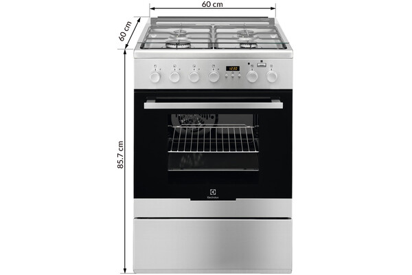 Kuchnia Electrolux EKK64983OX płyta gazowa, piekarnik elektryczny