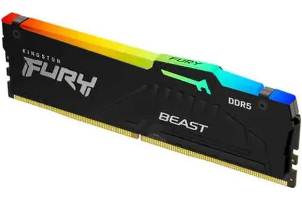 Pamięć RAM Kingston Fury Beast RGB 16GB DDR5 6000MHz Z radiatorem 1.35V 30CL