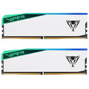 Pamięć RAM Patriot Viper Elite 5 White RGB 64GB DDR5 6200MHz Z radiatorem 1.35V 42CL