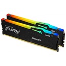 Pamięć RAM Kingston Fury Black Beast RGB 64GB DDR5 6000MHz Z radiatorem 1.35V 36CL