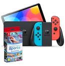 Konsola Nintendo Switch OLED niebiesko-czerwony + Nintendo Switch Sports