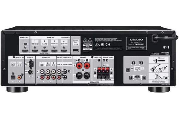 Zestaw kina domowego Onkyo TX-SR393 5.2 czarny