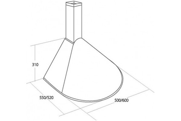 Okap kuchenny Kominowy Akpo Elegant Turbo 60 WK-5 60.0cm Stalowy