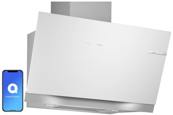 Okap kuchenny Skośny Bosch Serie 8 DWK91LT20 89.0cm biały