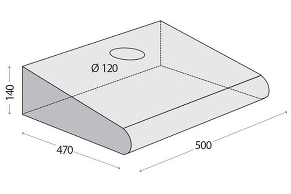 Okap kuchenny Podszafkowy Concept OPP1050 50.0cm biały