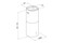 Okap kuchenny wyspowy - tuba GLOBALO Cylindro Isola 39.7 39.0cm Inox