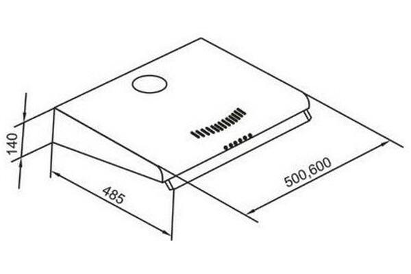 Okap kuchenny Podszafkowy VDB Plus 50 50.0cm biały