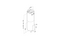 Okap kuchenny Wyspowy VDB Tube IX Glass 39.0cm Inox