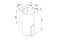 Okap kuchenny Przyścienny VDB Tube P Glass 39.0cm Inox