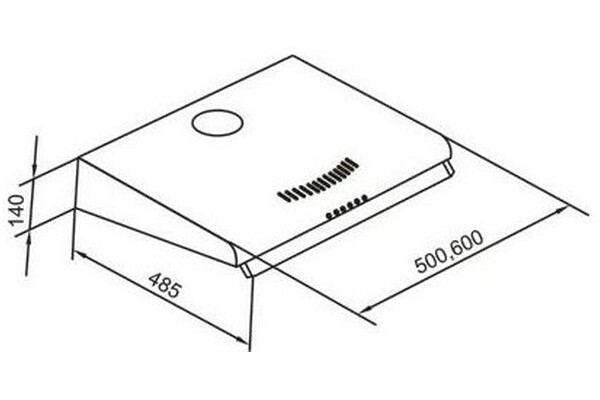 Okap kuchenny Podszafkowy VDB Plus 60 60.0cm biały