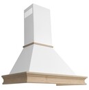 Okap kuchenny Kominowy VDB Classic L 90 90.0cm biało-drewniany