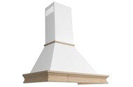 Okap kuchenny Kominowy VDB Classic L 90 90.0cm biało-drewniany
