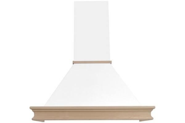 Okap kuchenny Kominowy VDB Classic L 90 90.0cm biało-drewniany