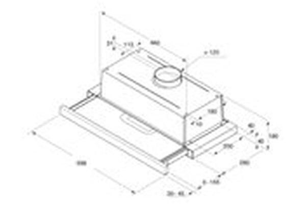 Okap kuchenny wkład - teleskopowy Whirlpool AKR63901IX 59.9cm Inox
