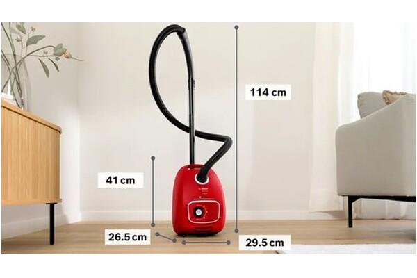 Odkurzacz Bosch BGL41PET2H tradycyjny workowy 700W czerwono-czarny