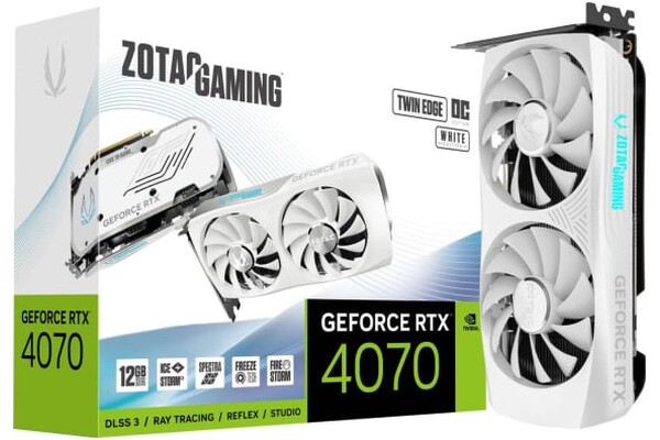 Karta graficzna ZOTAC RTX 4070 Twin Edge White OC 12GB GDDR6