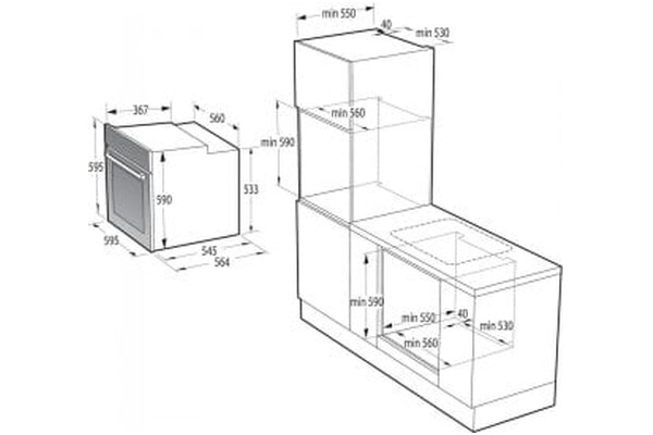Piekarnik do zabudowy Gorenje BOS6737E13X elektryczny czarny
