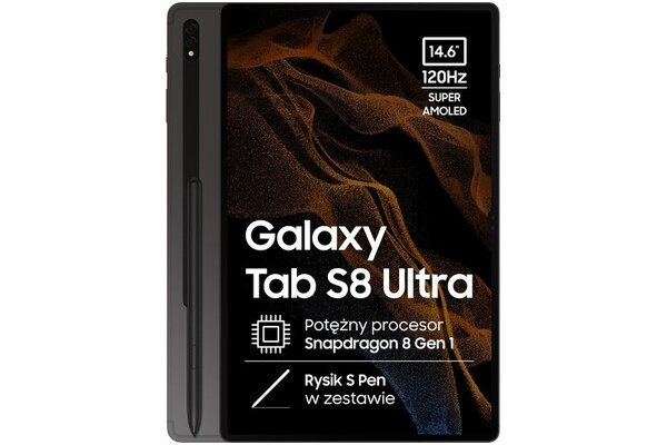 Tablet Samsung Galaxy Tab S8 Ultra 14.60" Qualcomm Snapdragon 8 8.0GB/128GB, WiFi, grafitowy