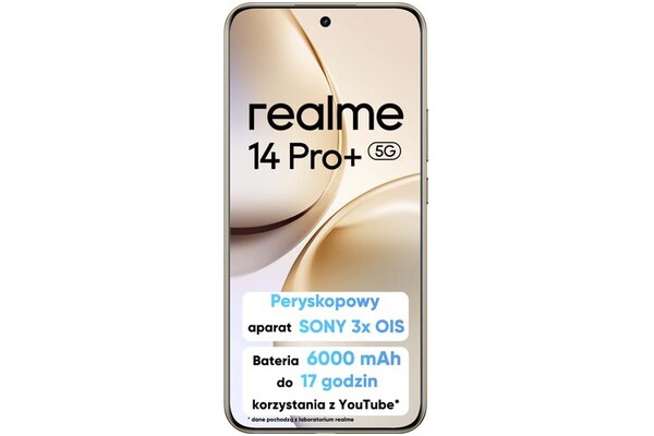 Smartfon realme 14 Pro 5G perłowy 6.83" 8.0GB/256.0GB