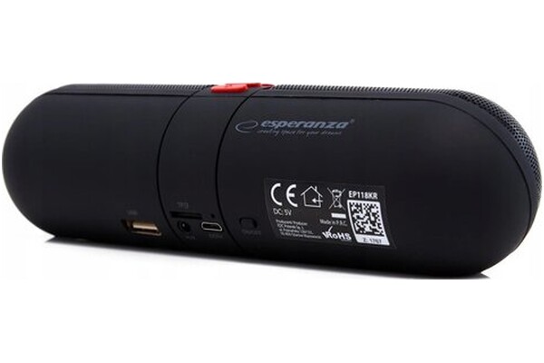 głośnik Bluetooth Esperanza EP118KR czarno-czerwony