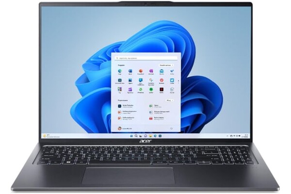 Laptop ACER Swift Go 16 16.0" Intel Core Ultra 5 125U Intel 32GB 512GB SSD M.2 Windows 11 Home szary