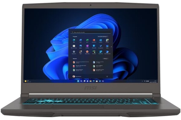 Laptop MSI Thin 15 15.6" Intel Core i5 12450H NVIDIA GeForce RTX 2050 16GB 512GB SSD M.2 Windows 11 Home czarny