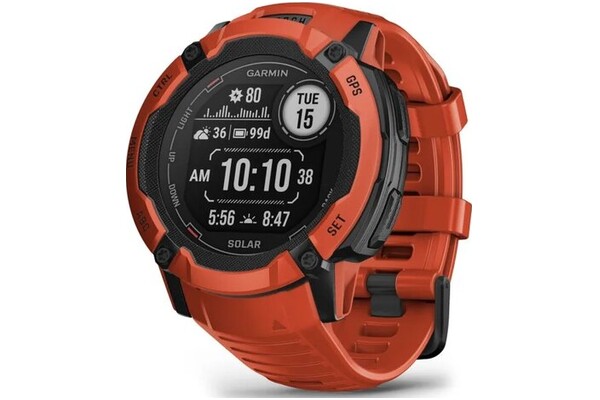 Smartwatch Garmin Instinct 2X Solar 1.10" czerwony