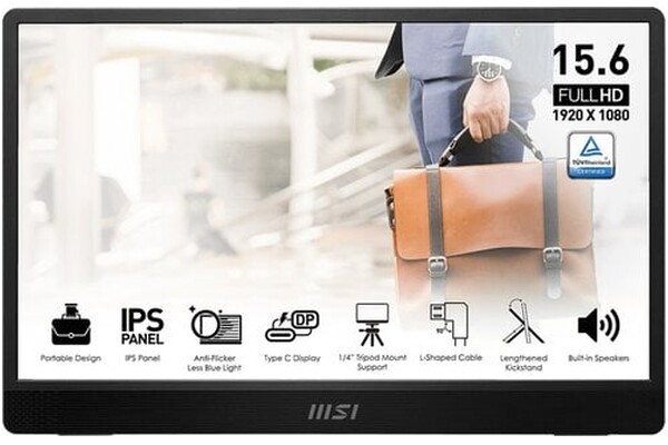 Monitor 15.6" MSI Pro Pro MP161 czarno-szary