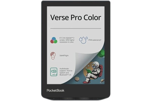 Czytnik PocketBook Verse Pro 6 Color 16GB czarny - bez reklam
