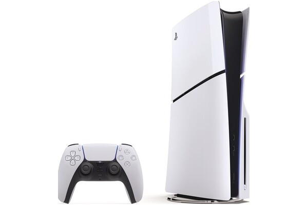 Konsola Sony PlayStation 5 Slim 1TB biało-czarny + Kierownica