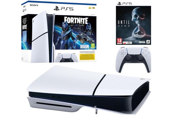 Konsola Sony PlayStation 5 Slim 1TB biało-czarny + Until Dawn + pad bezprzewodowy DualSense