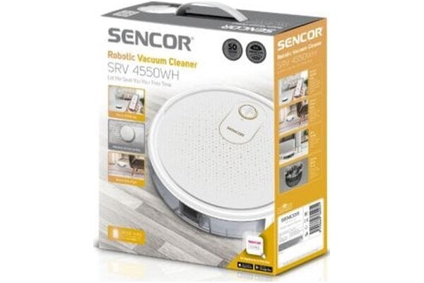Odkurzacz SENCOR SRV4550WH robot sprzątający z pojemnikiem biały