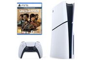 Konsola Sony PlayStation 5 Slim 1TB biało-czarny + Uncharted Kolekcja Dziedzictwo Złodziei + pad bezprzewodowy DualSense
