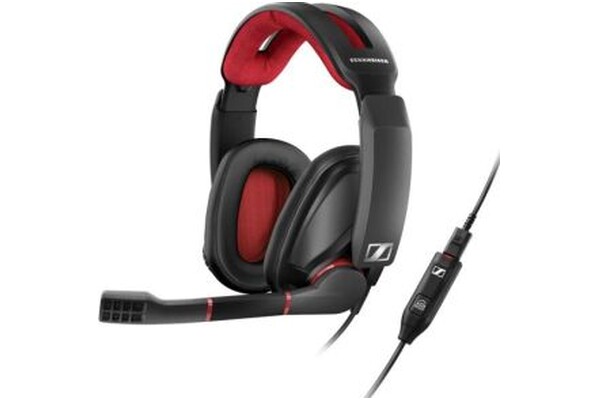 Słuchawki Sennheiser GSP350 Nauszne Przewodowe czerwony