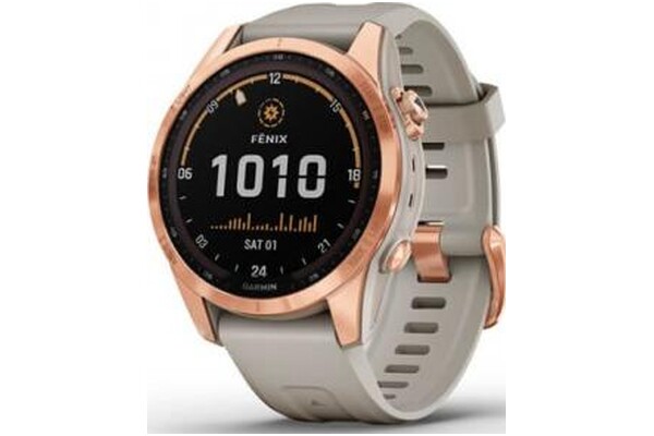 Smartwatch Garmin Fenix 7S Solar 1.20" różowo-złoty