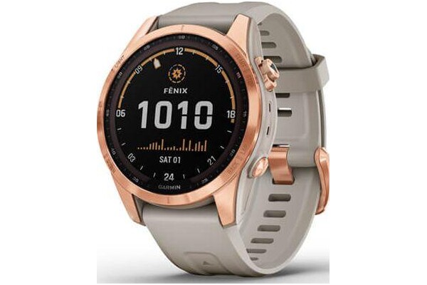 Smartwatch Garmin Fenix 7S Solar 1.20" różowo-złoty