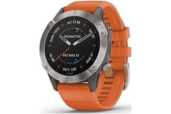 Smartwatch Garmin Fenix 6 Sapphire 1.30" pomarańczowy