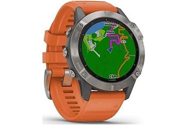 Smartwatch Garmin Fenix 6 Sapphire 1.30" pomarańczowy