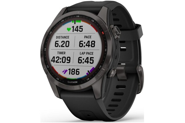Smartwatch Garmin Fenix 7S Sapphire Solar 1.20" czarny