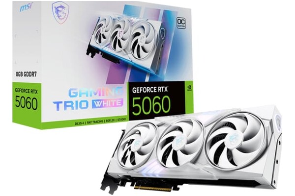 Karta graficzna MSI RTX 5060 Gaming TRIO White 8GB GDDR7