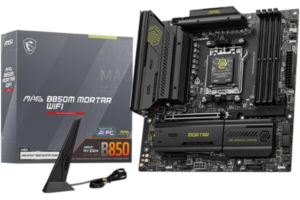 Płyta główna MSI B850M MAG Mortar WiFi Socket AM5 AMD B850 DDR5 miniATX