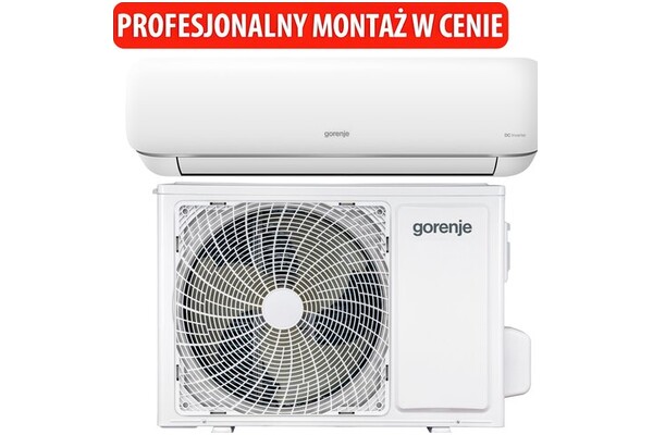 Klimatyzator ścienny SPLIT z montażem Gorenje PAN70OU/PAN70OUT Pandora 2065W 65dB