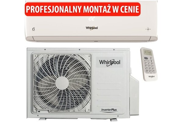 Klimatyzator ścienny SPLIT z montażem Whirlpool SPICR318W 5000W 28dB