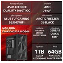Mad Dog DIAXID605F-A18DB64 AMD Ryzen 5 64GB DDR5 NVIDIA GeForce RTX 5060 Ti 8GB 1TB SSD brak
