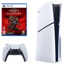 Konsola Sony PlayStation 5 Slim 1TB biało-czarny + Assassins Creed Shadows + pad bezprzewodowy DualSense