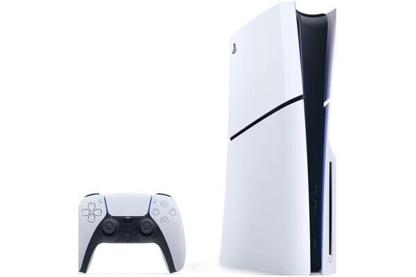 Konsola Sony PlayStation 5 Slim 1TB biało-czarny + Assassins Creed Shadows + pad bezprzewodowy DualSense
